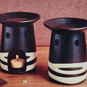 🩵Partylite Black & White African Inspiration Fragrance Warmer